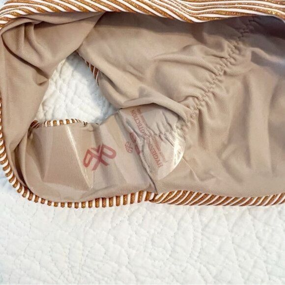 PQ Swim Aperol Stripe Bikini Full Bottom Gold Size Medium M NWT - Picture 7 of 8